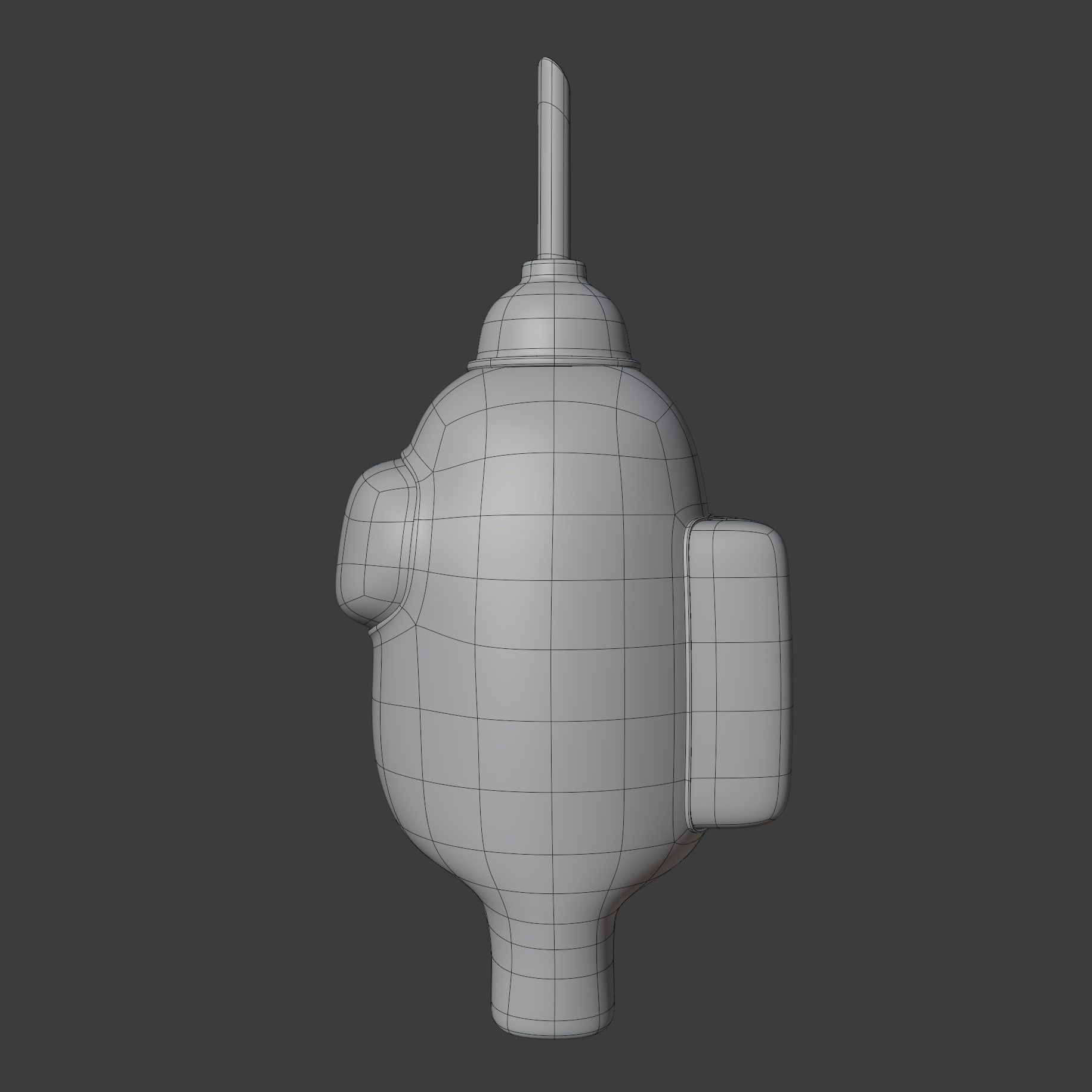 Among Us Plunger Character 3D model_11