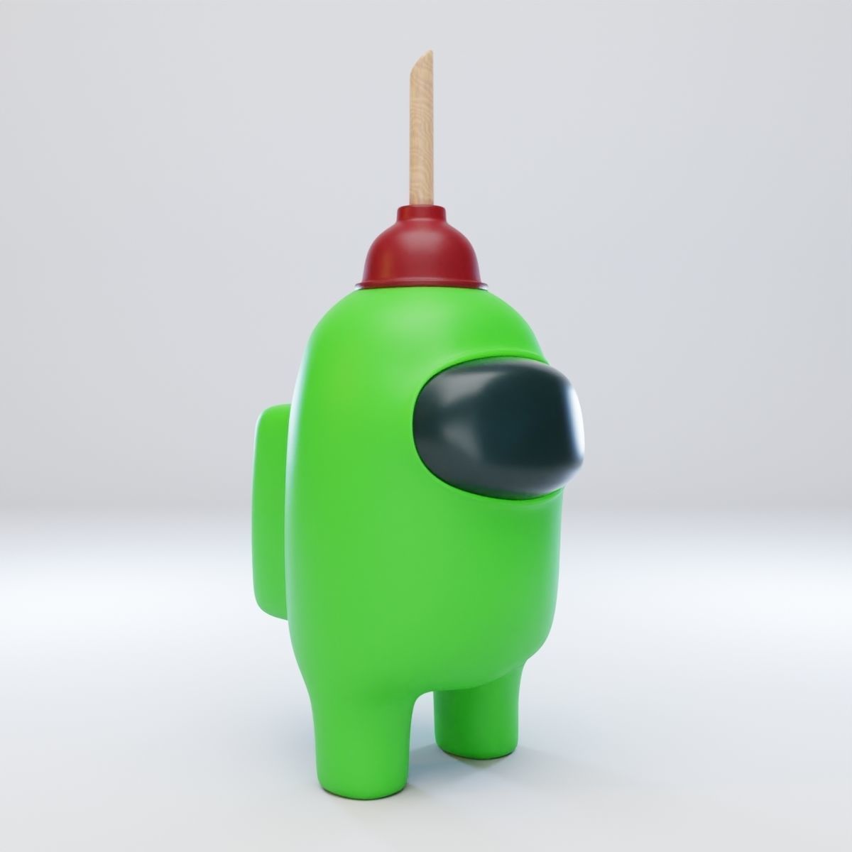 Among Us Plunger Character 3D model_8