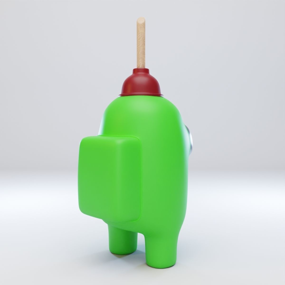 Among Us Plunger Character 3D model_6