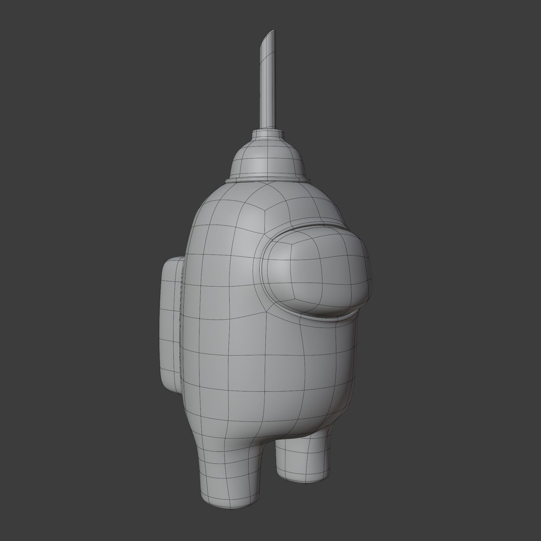 Among Us Plunger Character 3D model_16