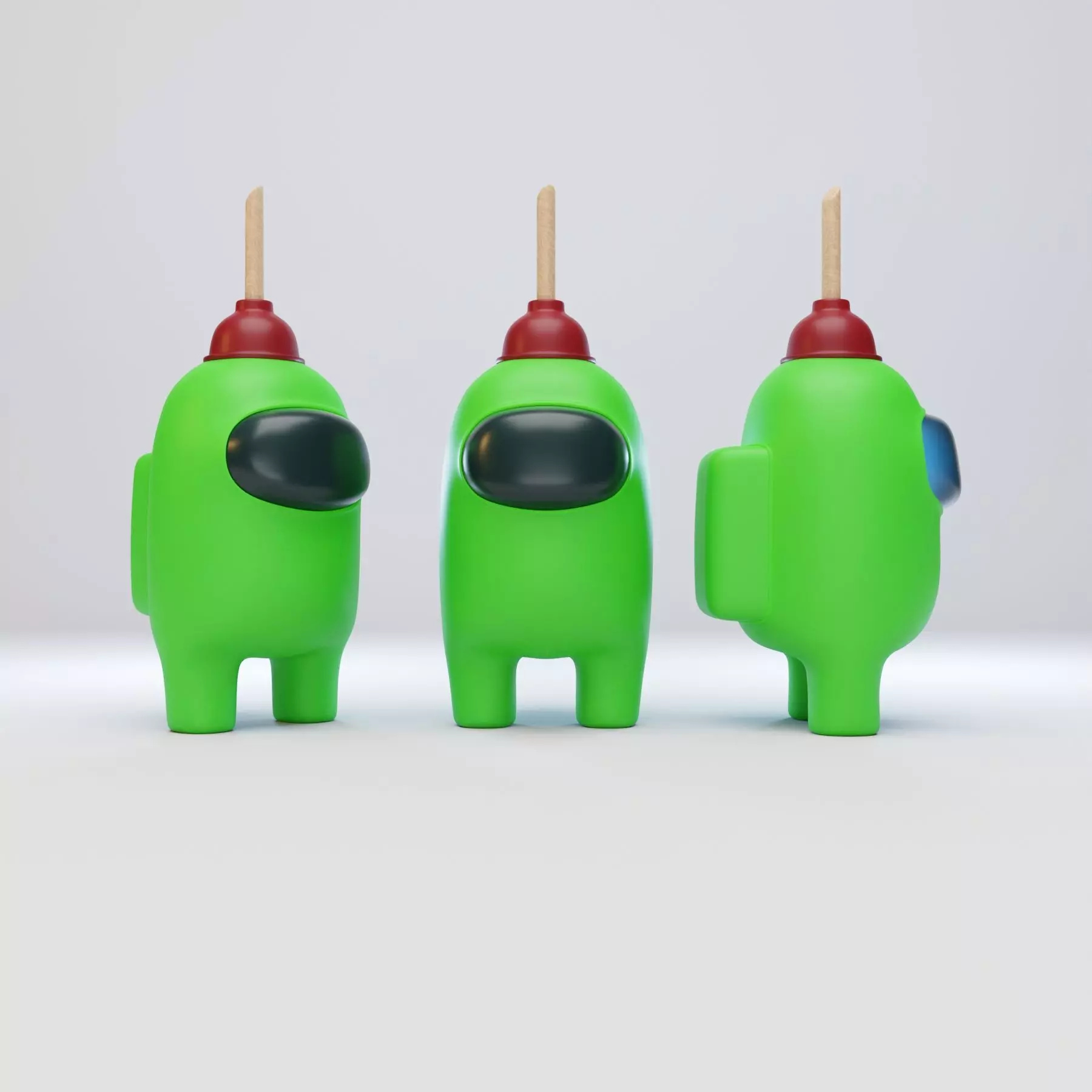 Among Us Plunger Character 3D model_0