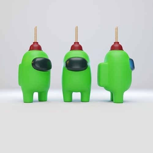 Among Us Plunger Character 3D model