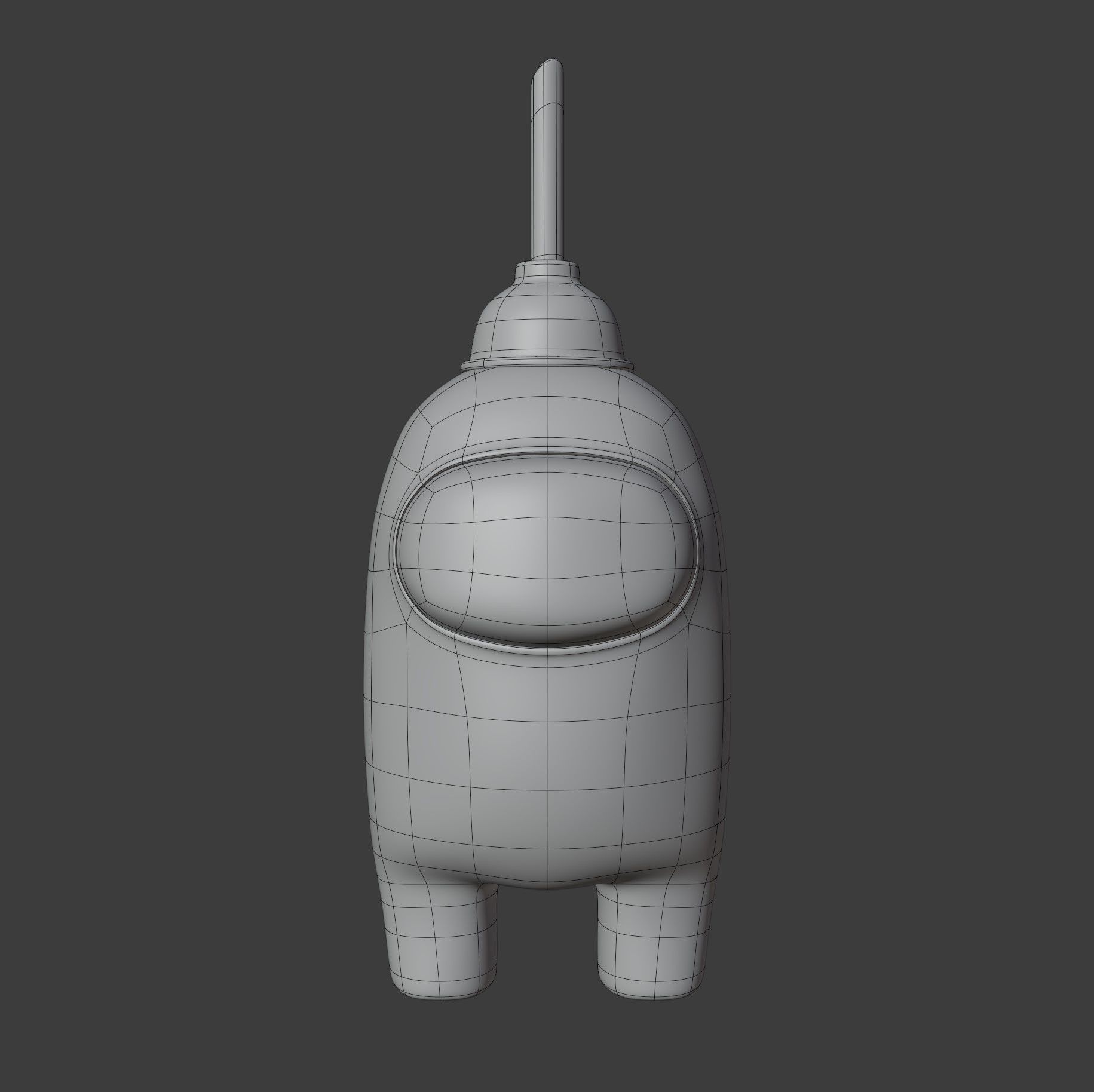 Among Us Plunger Character 3D model_9