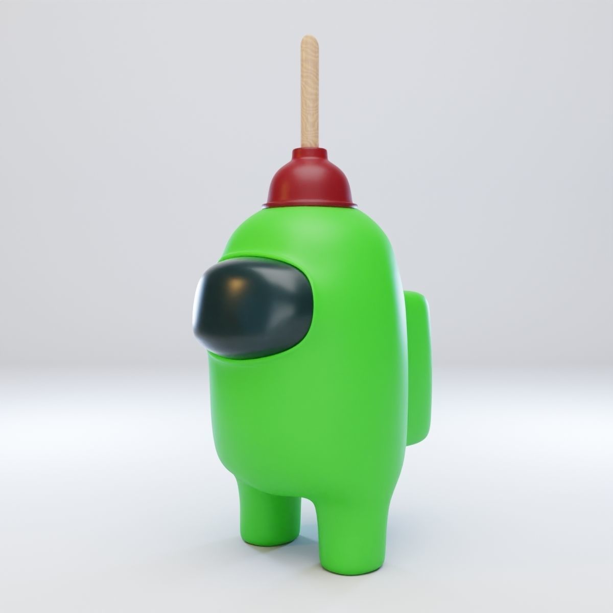 Among Us Plunger Character 3D model_2