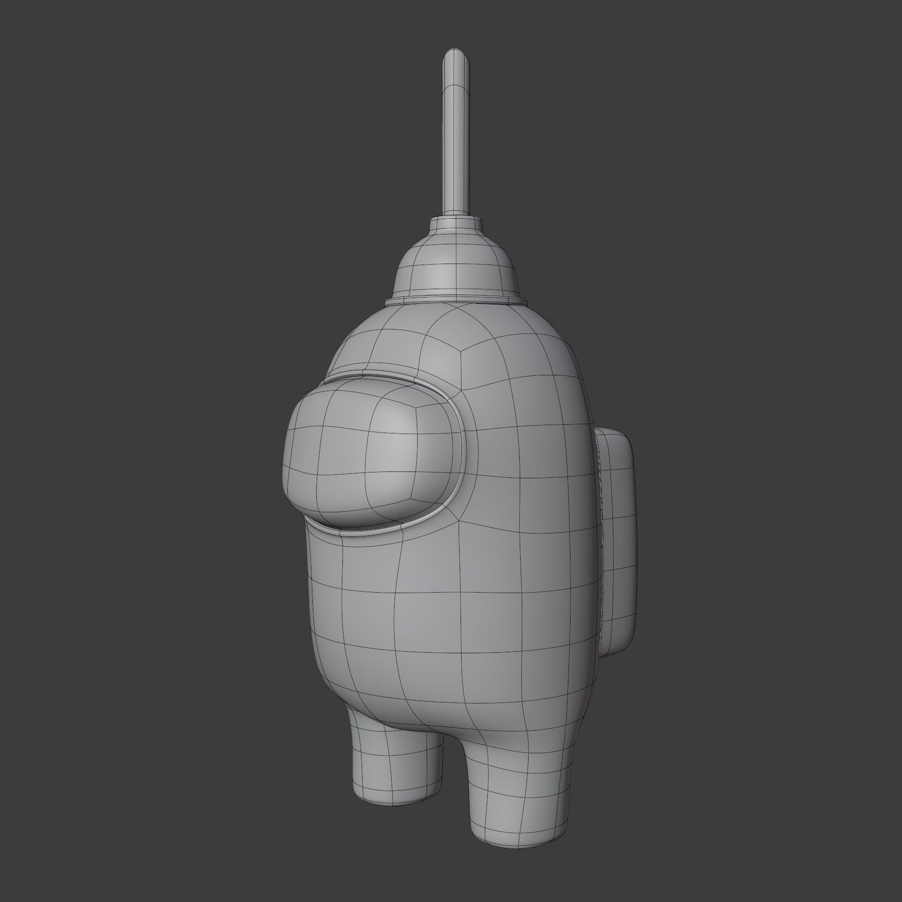 Among Us Plunger Character 3D model_10