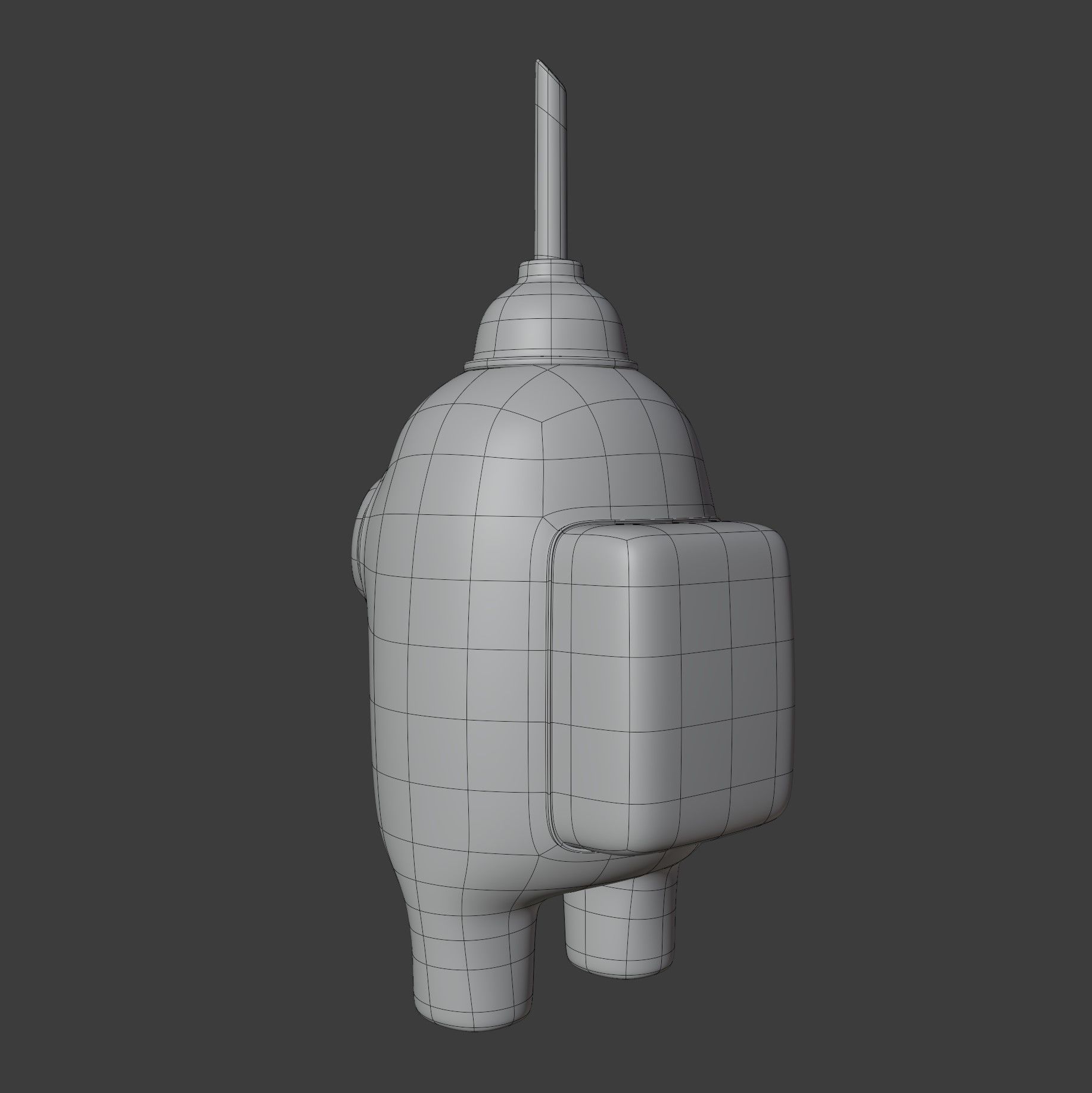 Among Us Plunger Character 3D model_12