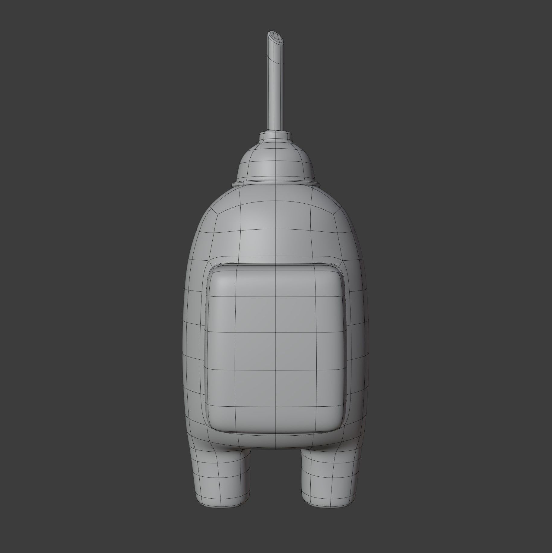 Among Us Plunger Character 3D model_13