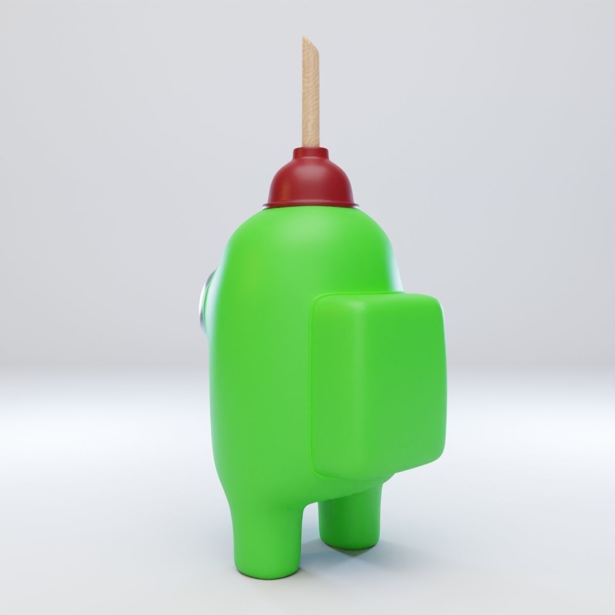 Among Us Plunger Character 3D model_4