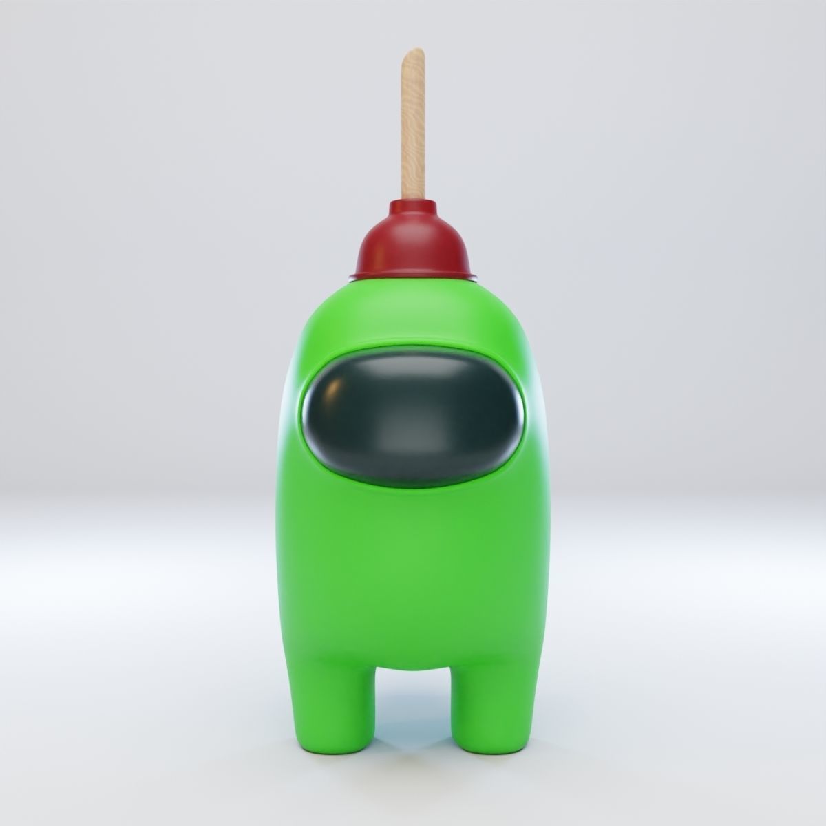 Among Us Plunger Character 3D model_1