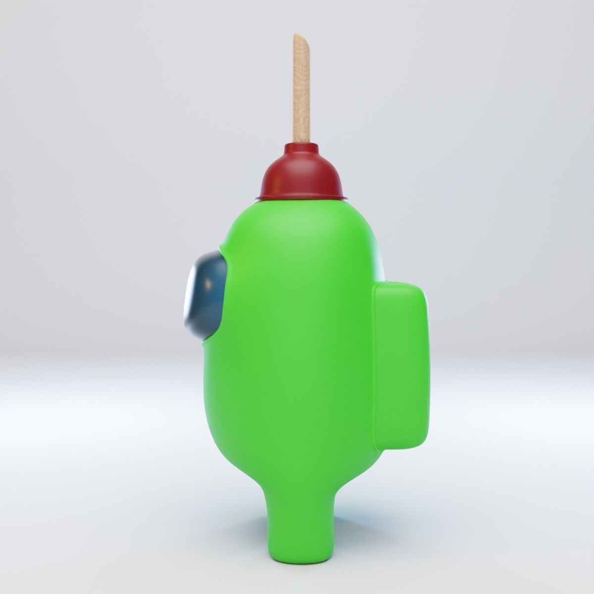 Among Us Plunger Character 3D model_3