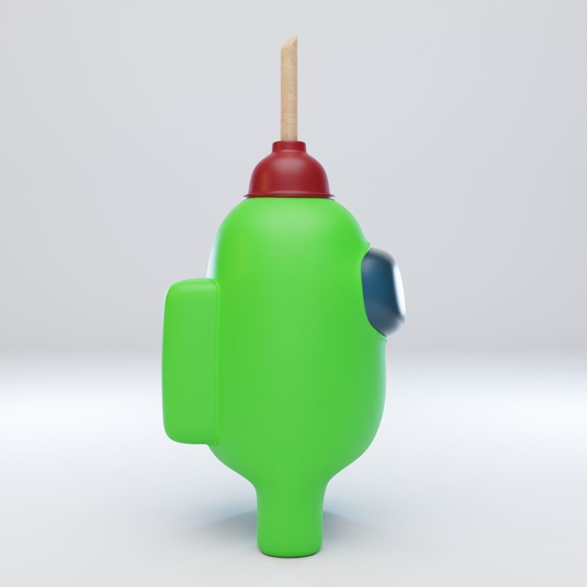 Among Us Plunger Character 3D model_7