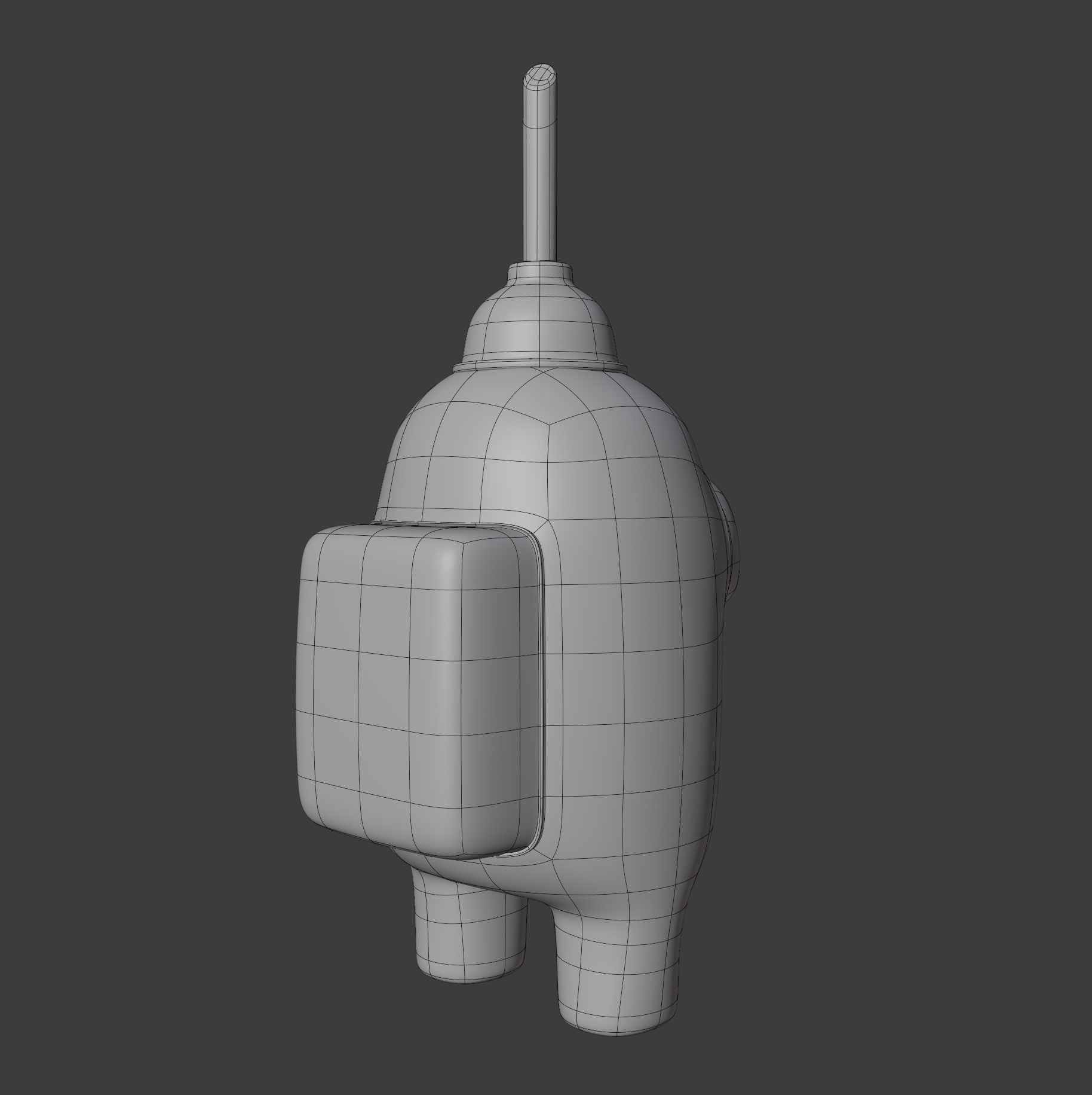 Among Us Plunger Character 3D model_14