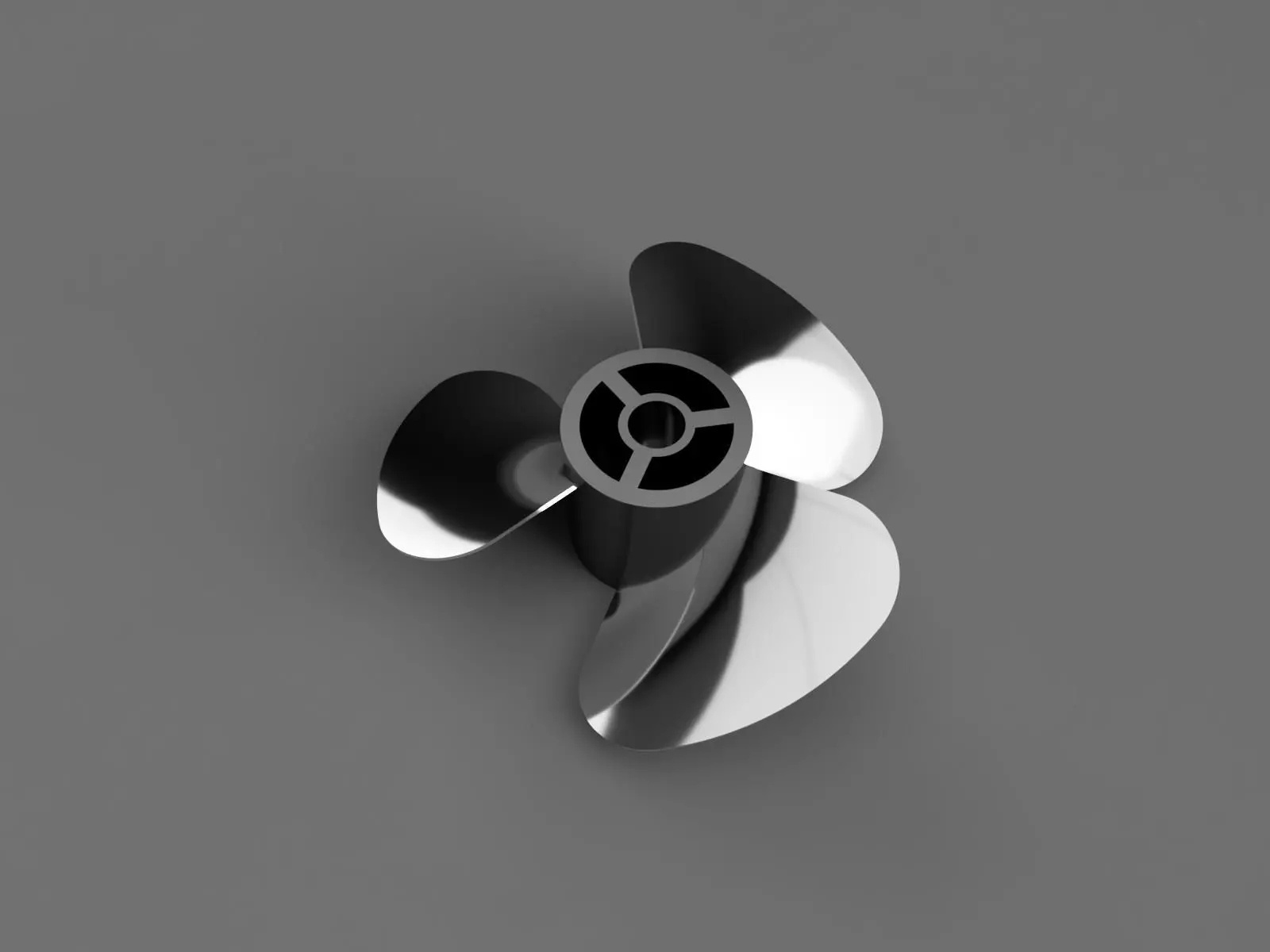Fan Propeller Basic Low Poly Model Free low-poly 3D model_0