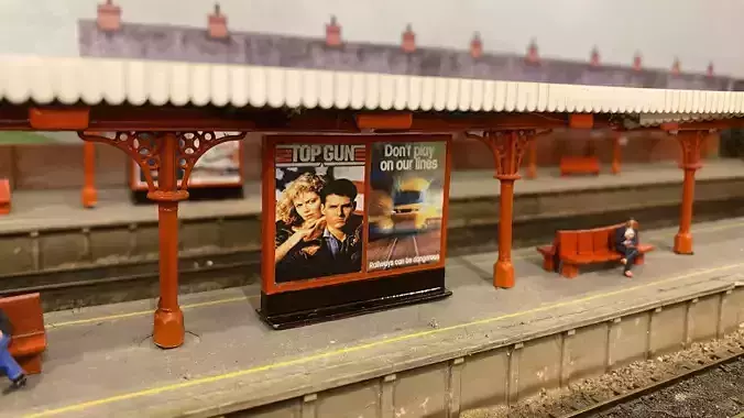 Model Railway - Station Poster Boards FDM and Resin 3D print model