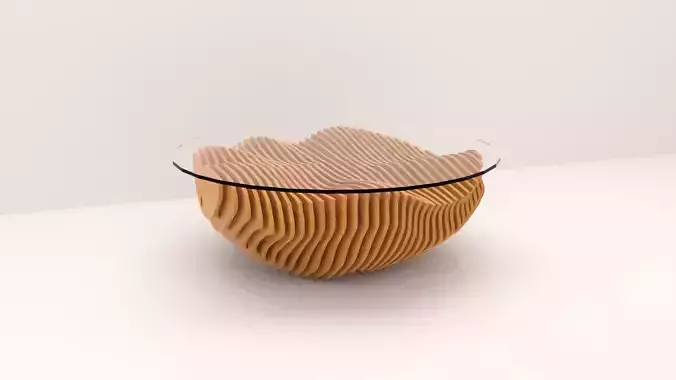 Parametric coffee table 3D model 01 3D model