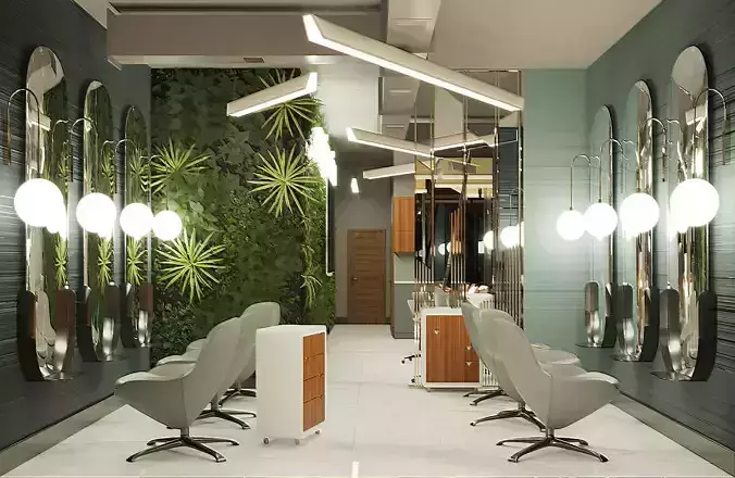 HAIR DESIGN STUDIO Low-poly 3D model