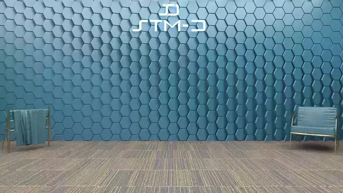 STM-D hexagon wall parametric model 130