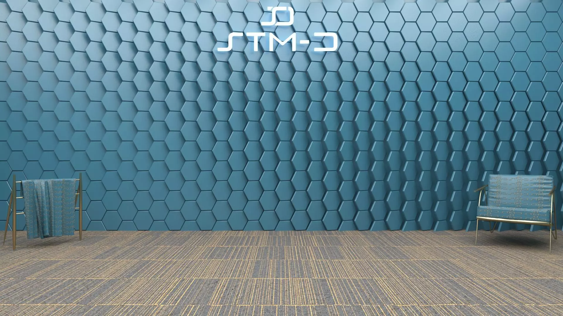 STM-D hexagon wall parametric model 130 Low-poly 3D model