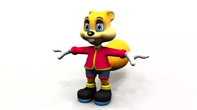 cartoon Squirrel 3d model