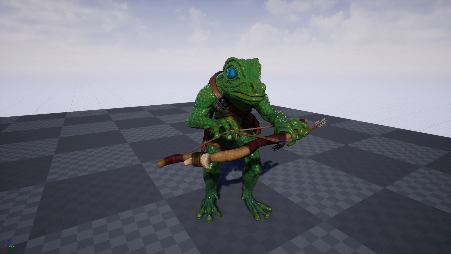 Lizardman - character enemy pack Low-poly 3D model_10