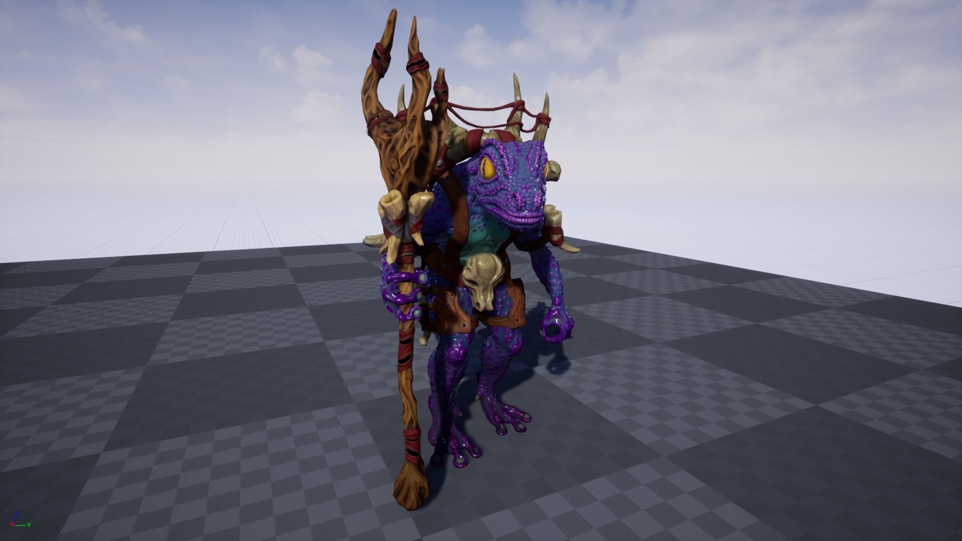Lizardman - character enemy pack Low-poly 3D model_8