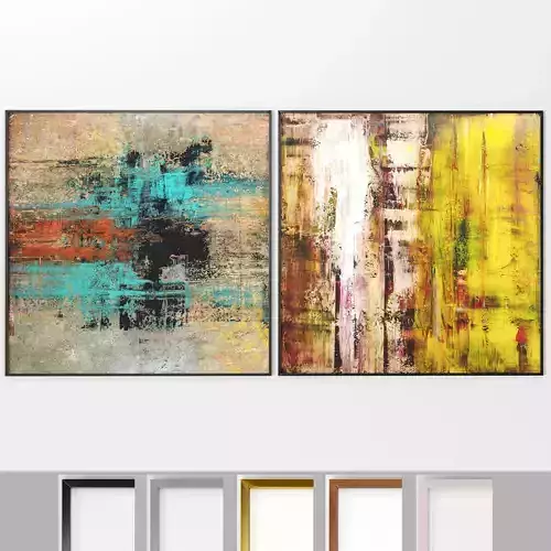 Art Frams 66- Calido Abstracto And Paisaje Fluo