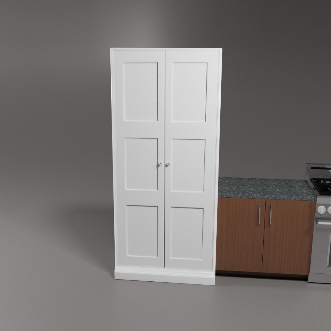 Cupboard wardrobe Free 3D model_1