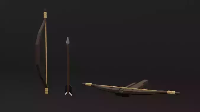 Low poly weapon assets