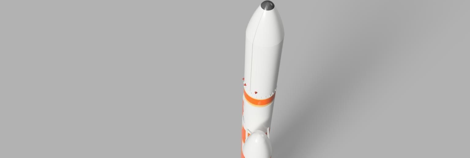 Delta 4 heavy rocket model Free 3D model_3