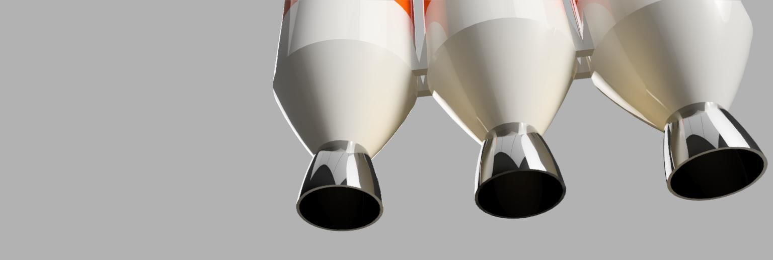 Delta 4 heavy rocket model Free 3D model_4