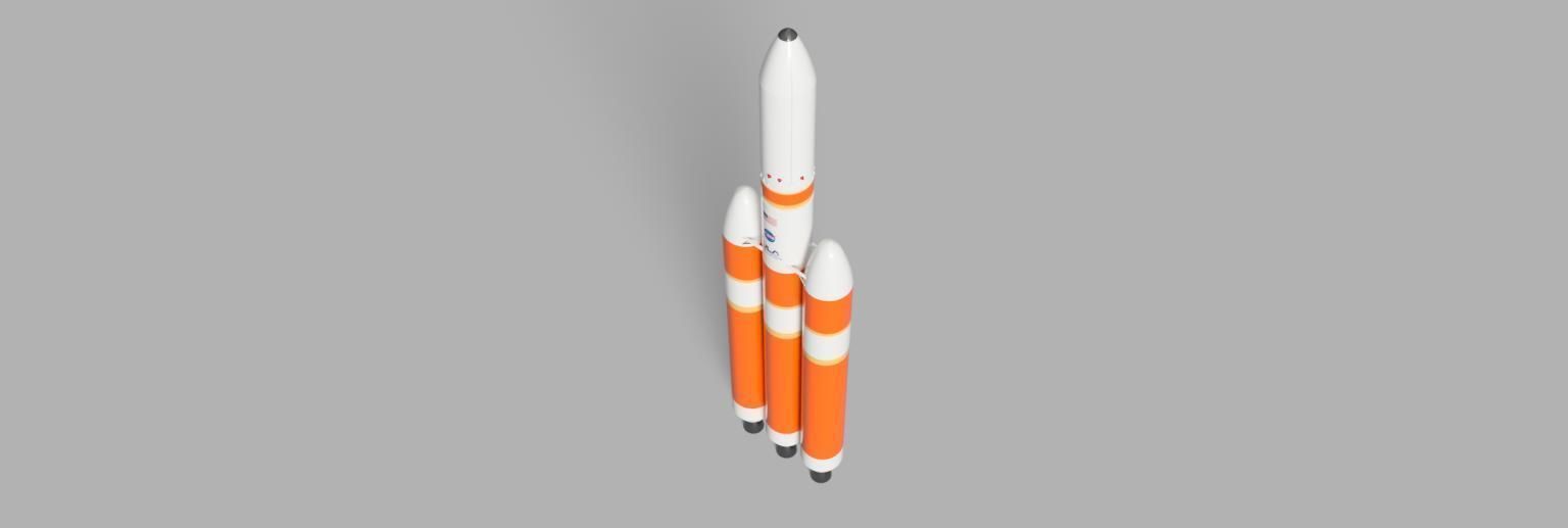 Delta 4 heavy rocket model Free 3D model_1