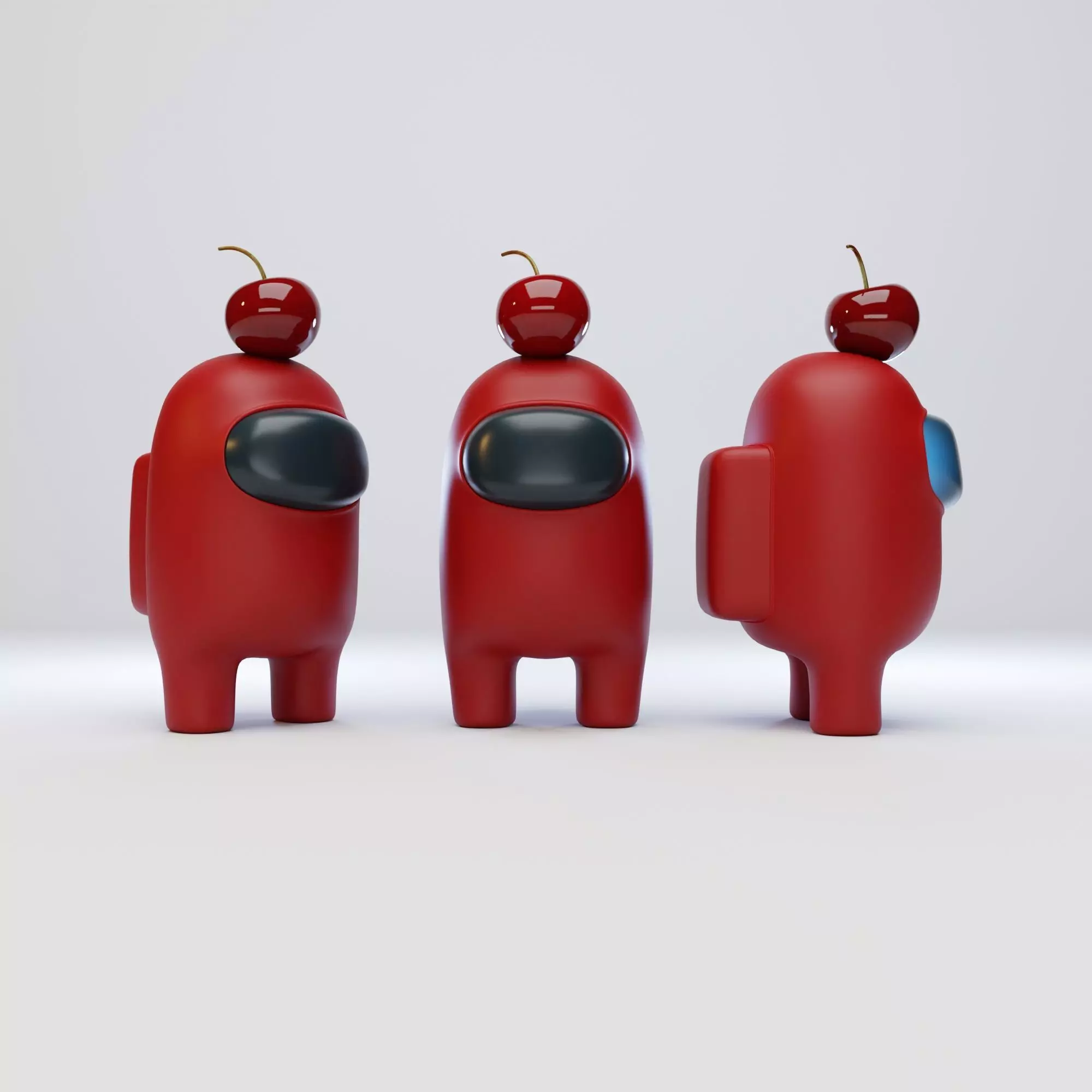 Among Us Cherry Hat Character 3D model