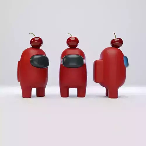 Among Us Cherry Hat Character  3D model