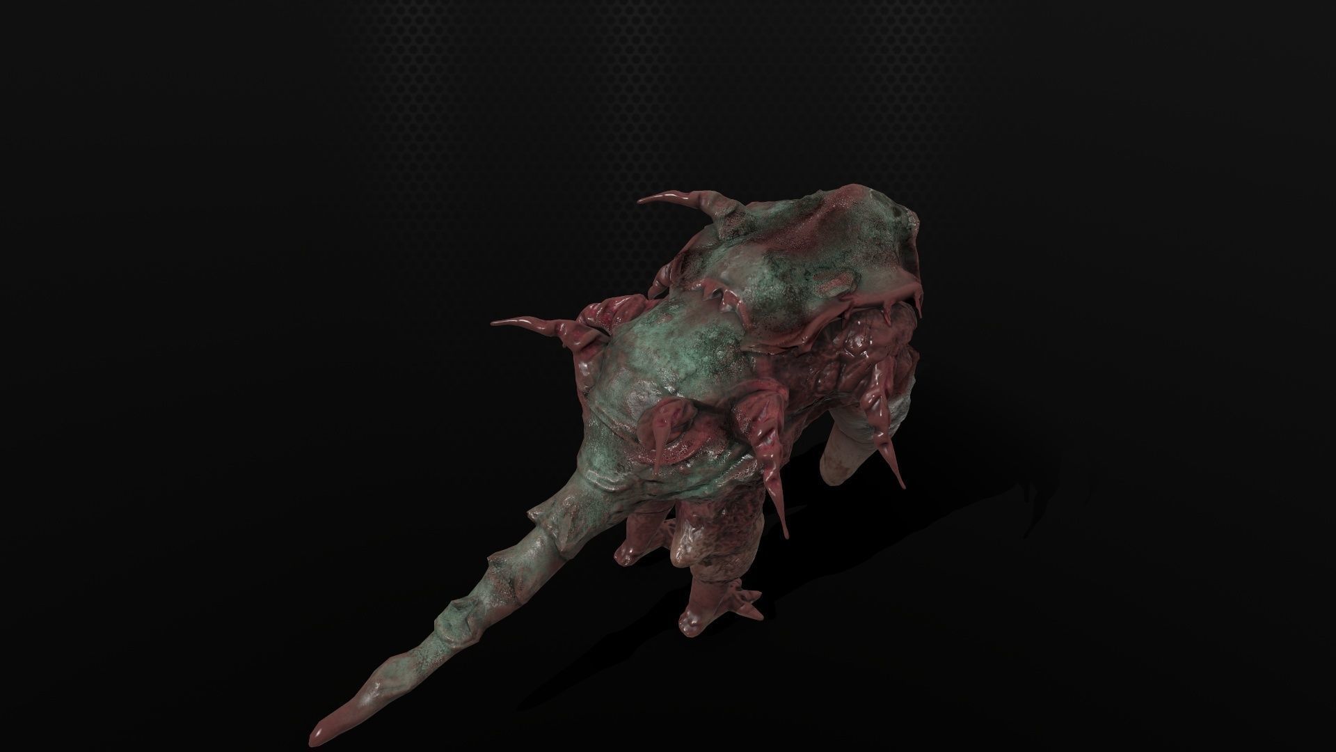 Hell monster  Low-poly 3D model_2