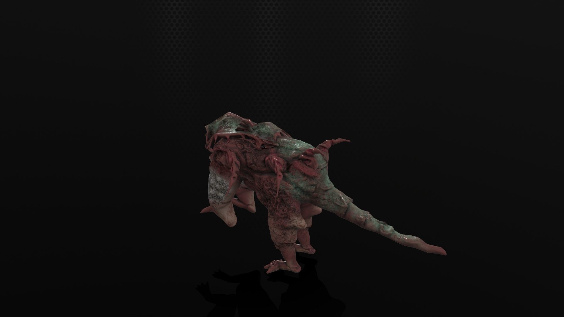 Hell monster  Low-poly 3D model_1