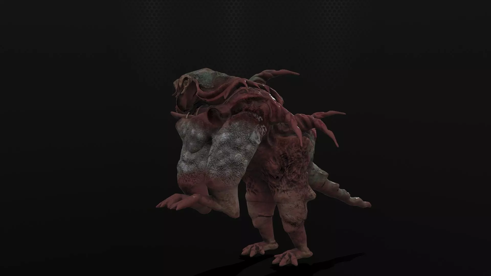 Hell monster  Low-poly 3D model_0
