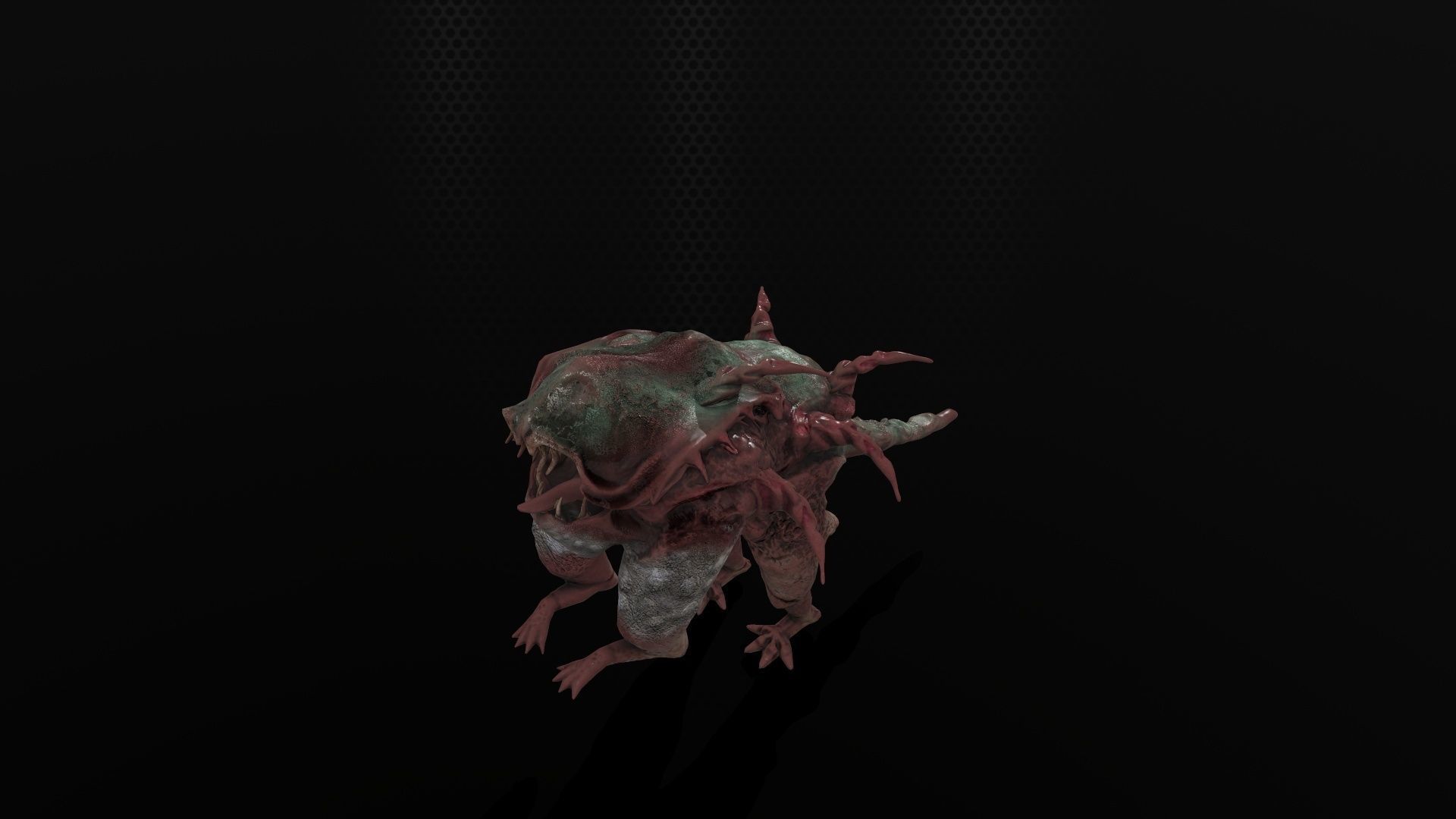 Hell monster  Low-poly 3D model_3