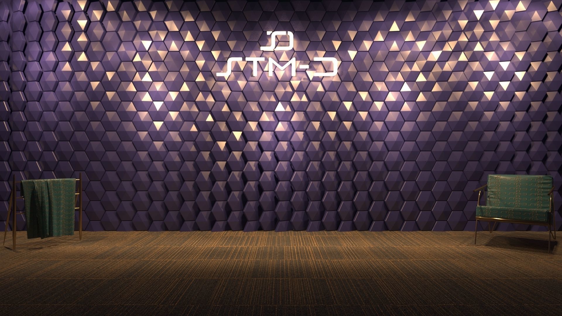 STM-D hexagon wall parametric model 200 Low-poly 3D model_5