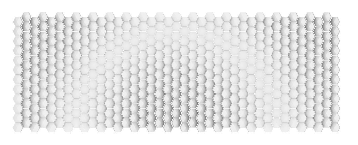 STM-D hexagon wall parametric model 200 Low-poly 3D model_7