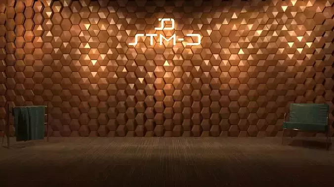 STM-D hexagon wall parametric model 200