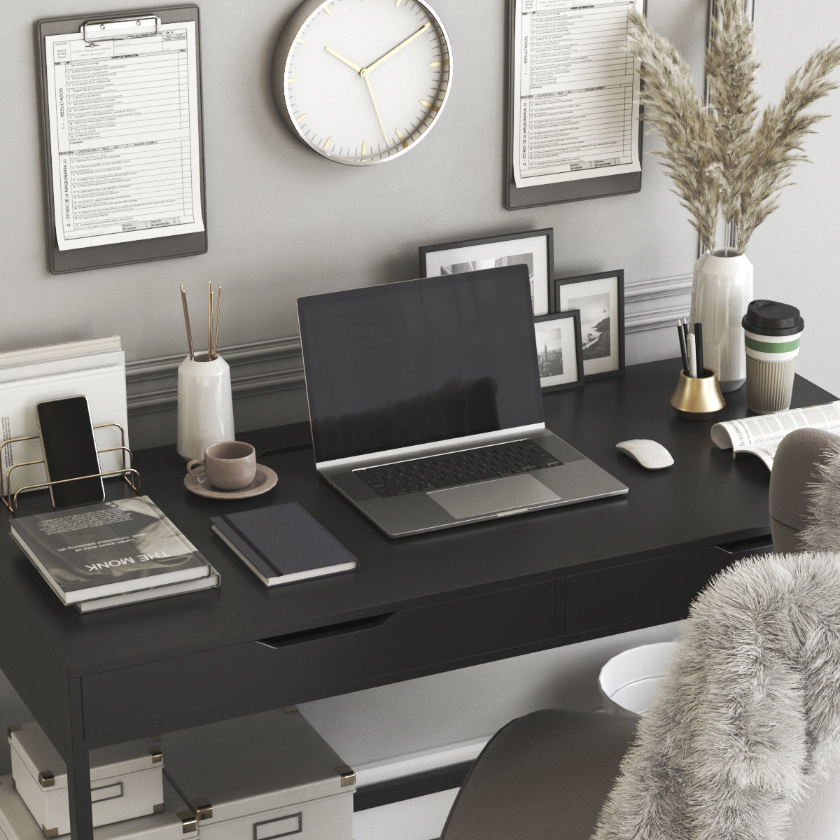 Office workplace 49 3D model_1