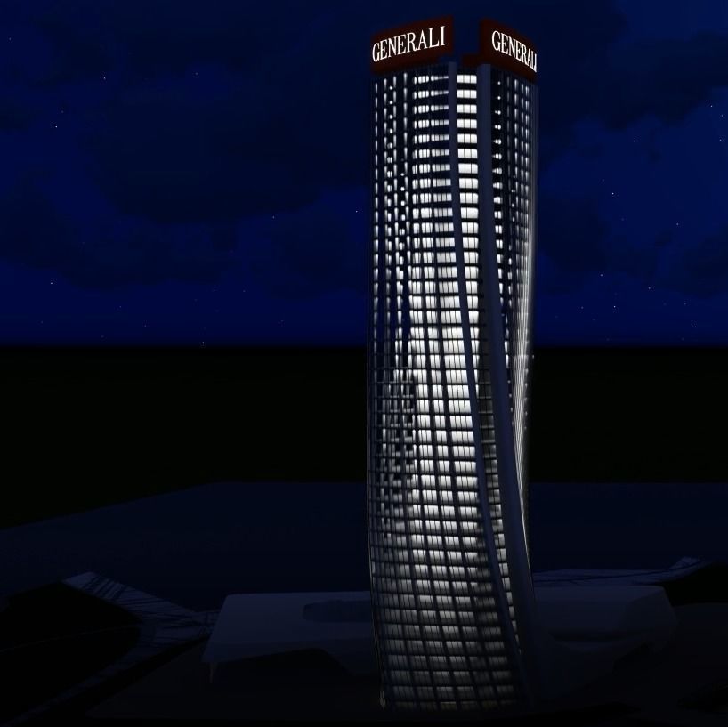 Torre Generali City Life Milano By Zaha Hadid 3D model_1
