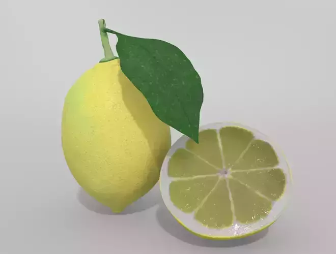 LEMON with leaf