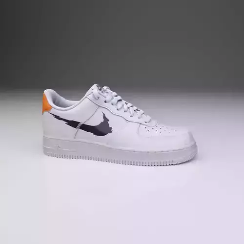 Nike Airforce One Orange White 8K Textures High Poly