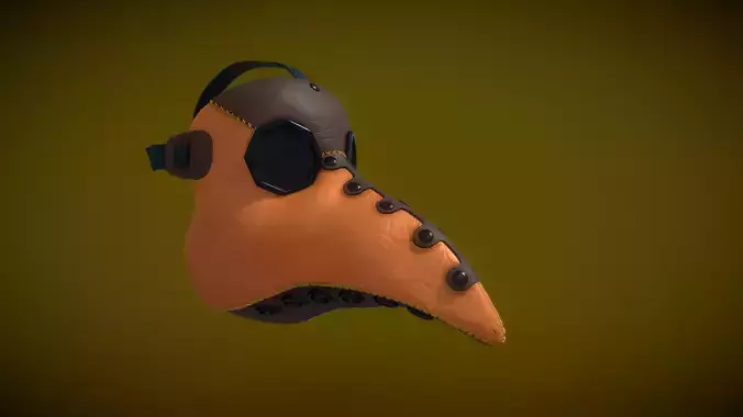 Printable Plague Doctor Mask Low-poly 3D model