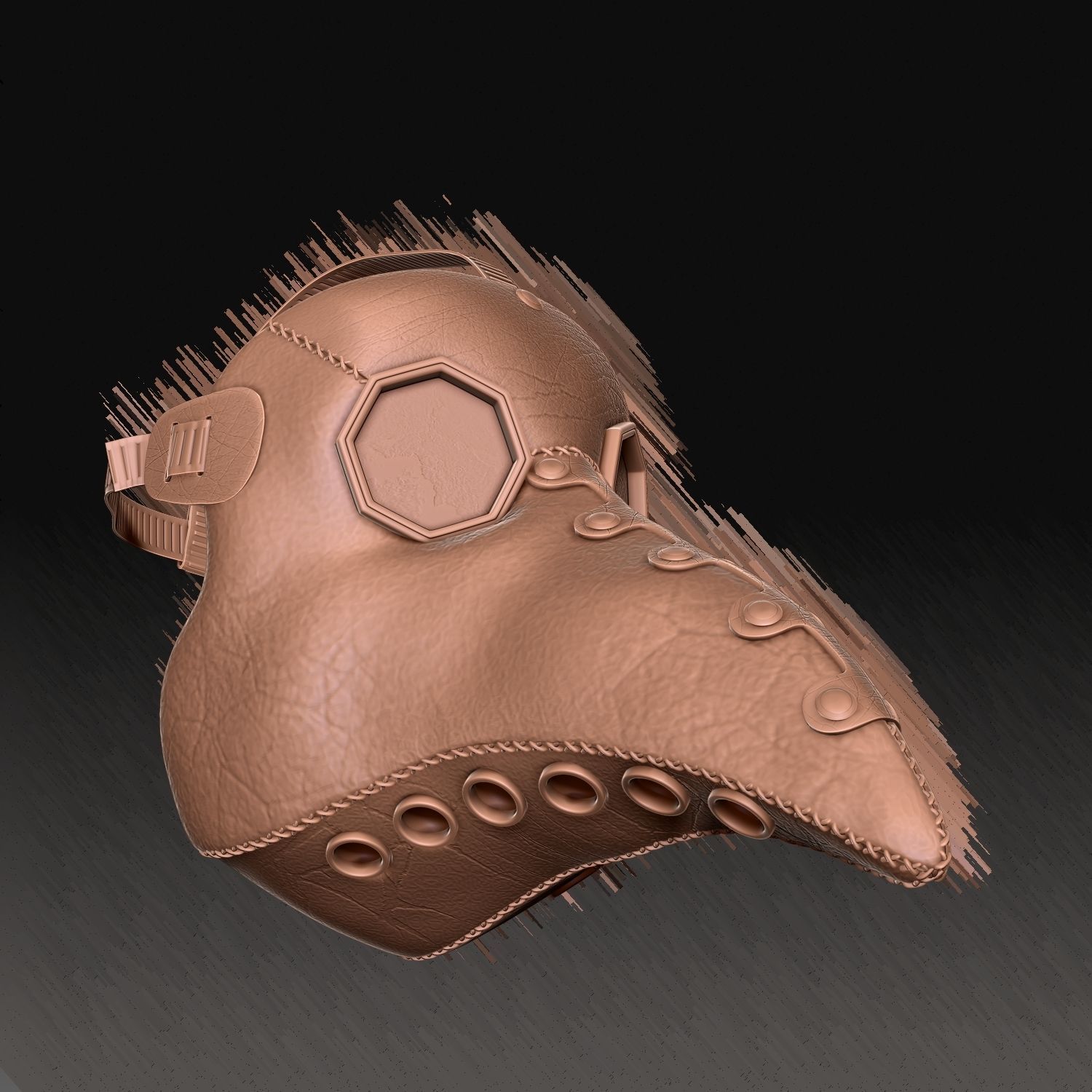 3D Model Printable Plague Doctor Mask VR AR Low poly CGTrader
