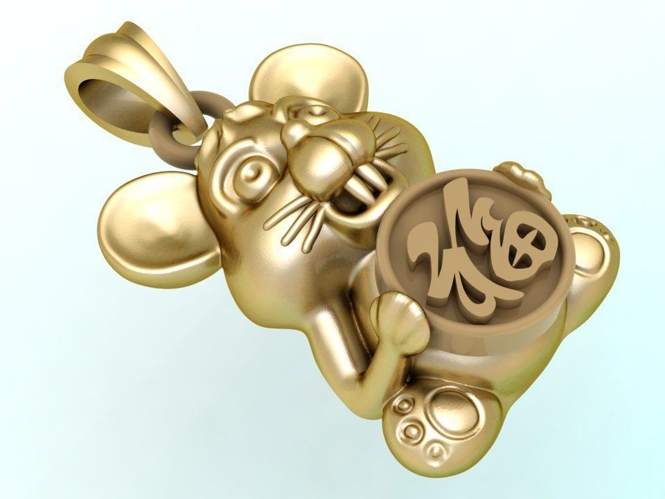Mickey Mouse Pendant - Mouse Pendant 3D print model_1