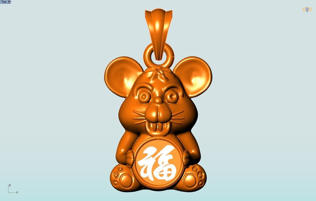 Mickey Mouse Pendant - Mouse Pendant 3D print model_3