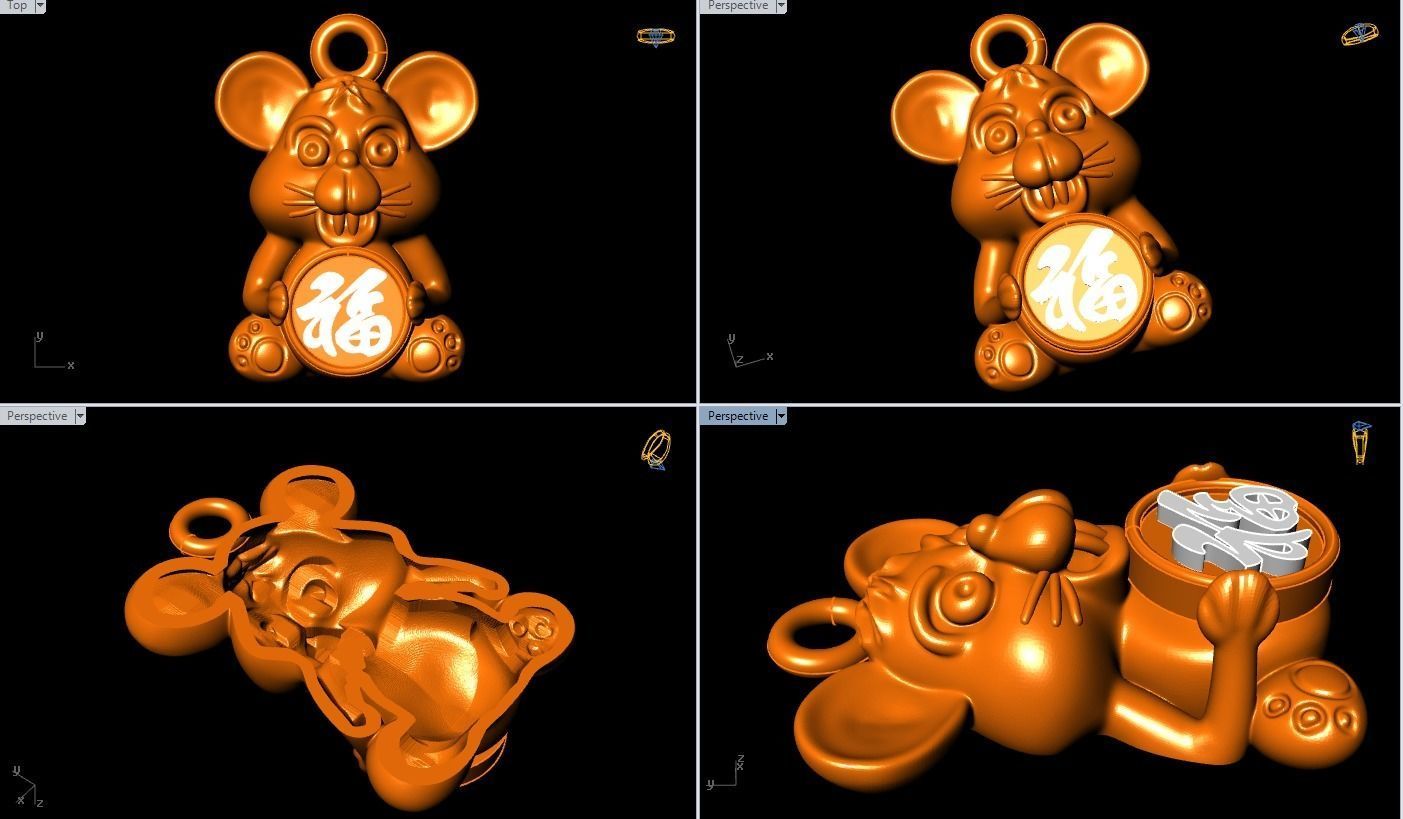 Mickey Mouse Pendant - Mouse Pendant 3D print model_5