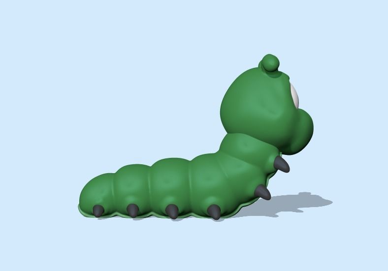 A cute Caterpillar to decorate and play 3D print model_1